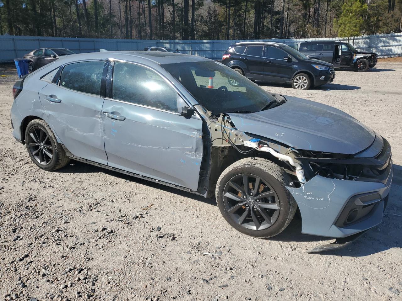 2020 Honda Civic VIN SHHFK7H89LU216506 Copart auction photo, side / front end damage thumbnail 4