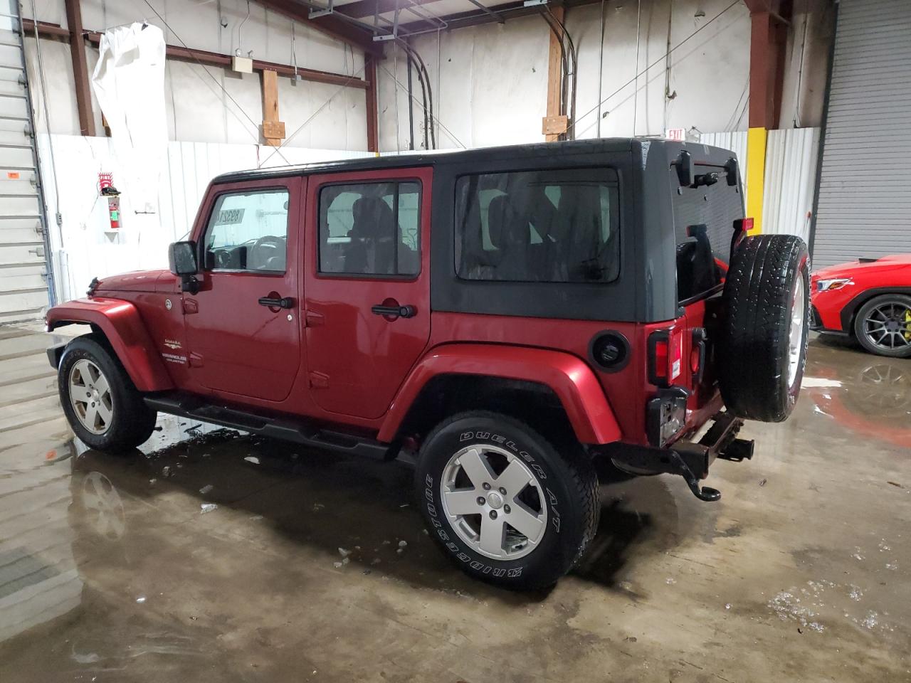 2012 Jeep Wrangler VIN 1C4BJWEG9CL141912 Copart auction photo, rear end / side damage thumbnail 2