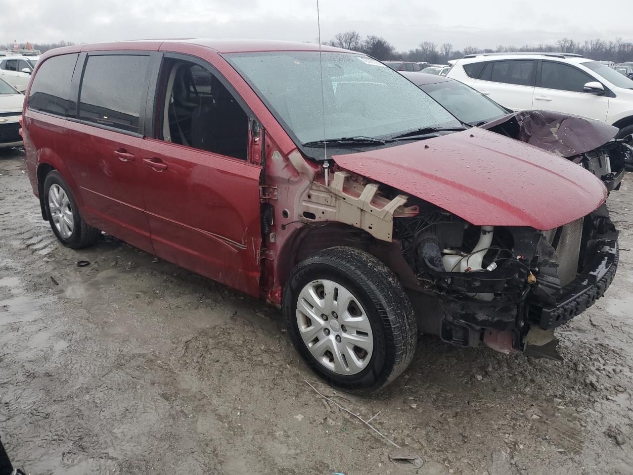 2015 Dodge Caravan VIN 2C4RDGBG8FR585875 Copart auction photo, front end / side damage thumbnail 4