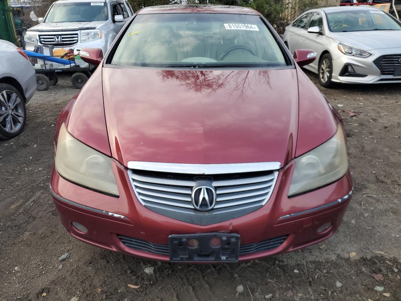 2005 Acura RL VIN JH4KB16575C016020 Copart auction photo, rear end damage thumbnail 5