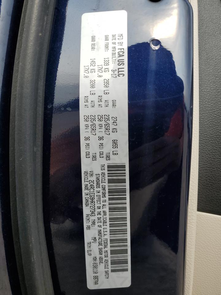 2017 Chrysler Pacifica VIN 2C4RC1EG9HR727343 Copart auction photo, front end damage thumbnail 15