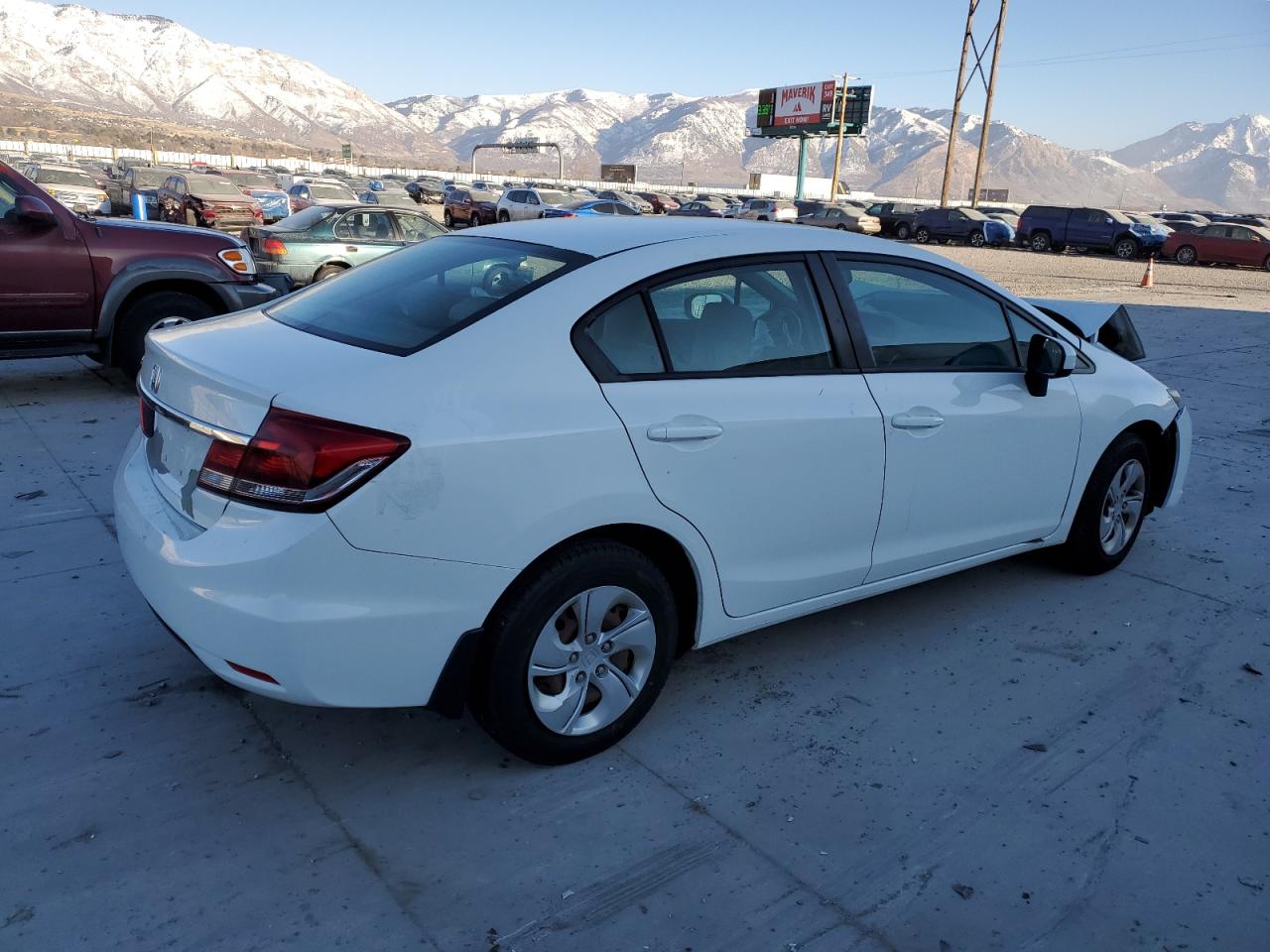 2014 Honda Civic VIN 2HGFB2F53EH554785 Copart auction photo, front end damage thumbnail 3