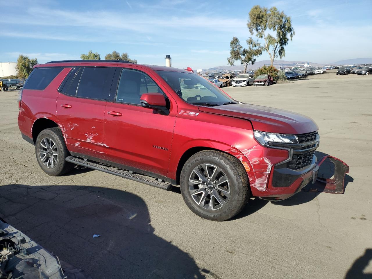 2021 Chevrolet Tahoe VIN 1GNSKPKD8MR196810 Copart auction photo, all over / undercarriage damage thumbnail 4
