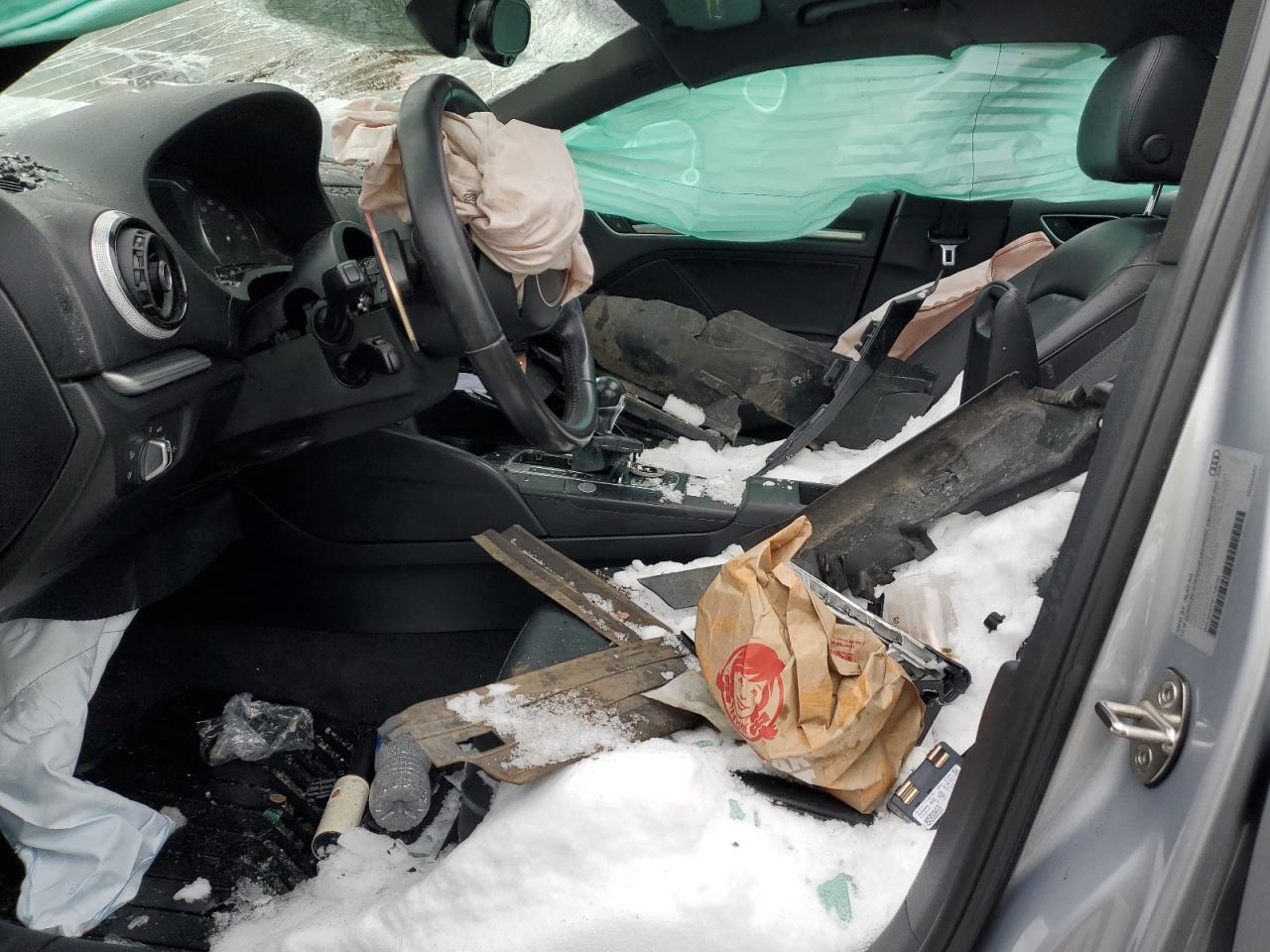 2015 Audi A3 VIN WAUKFGFF4F1105040 Copart auction photo, rollover damage thumbnail 7