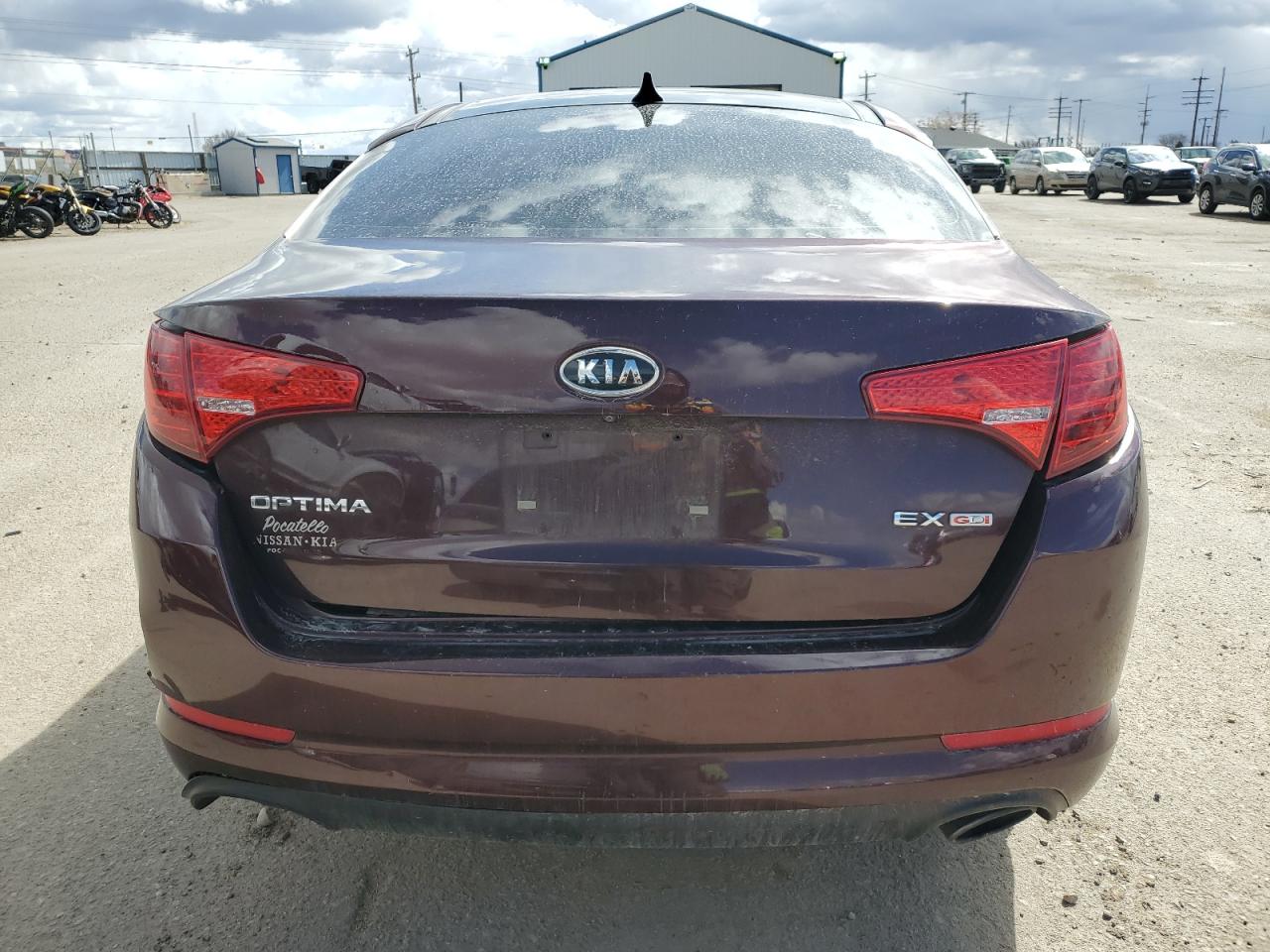 2012 KIA Optima VIN 5XXGN4A74CG037395 Copart auction photo, rear end / undercarriage damage thumbnail 6