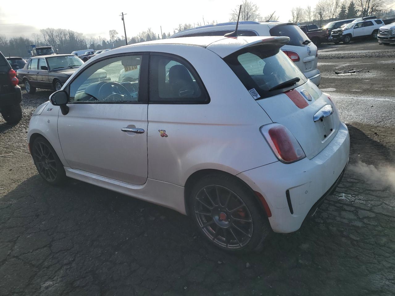 2017 Fiat 500 VIN 3C3CFFFH5HT535792 Copart auction photo, mechanical damage thumbnail 2
