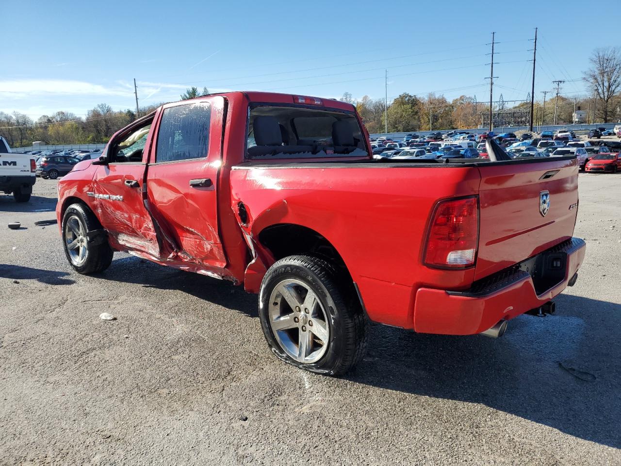 2012 Dodge RAM VIN 1C6RD7KT4CS263474 Copart auction photo, rollover damage thumbnail 2