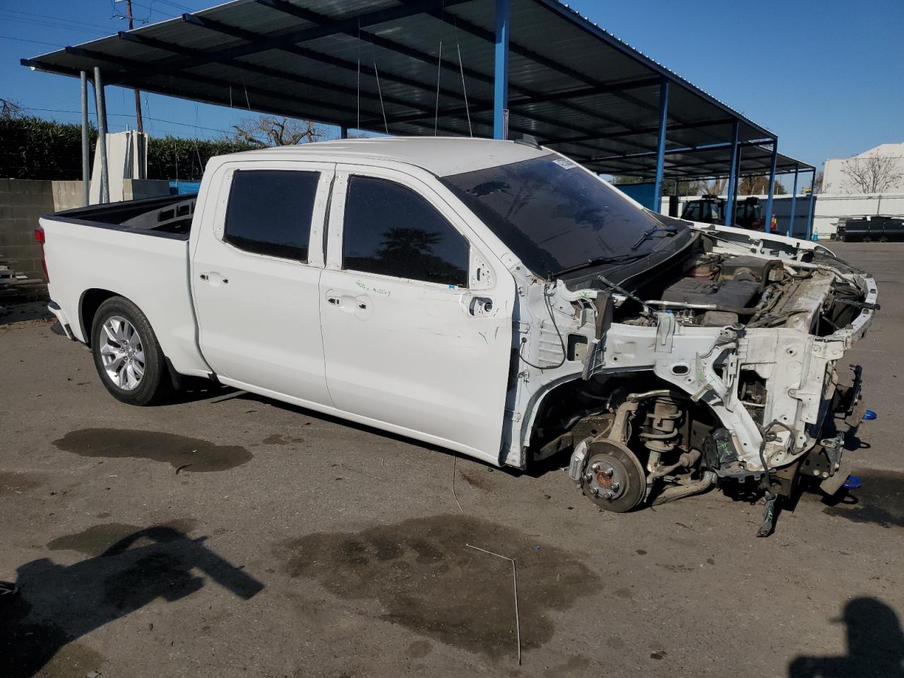 2021 Chevrolet Silverado VIN 3GCPWBEK4MG331331 Copart auction photo, front end / side damage thumbnail 4
