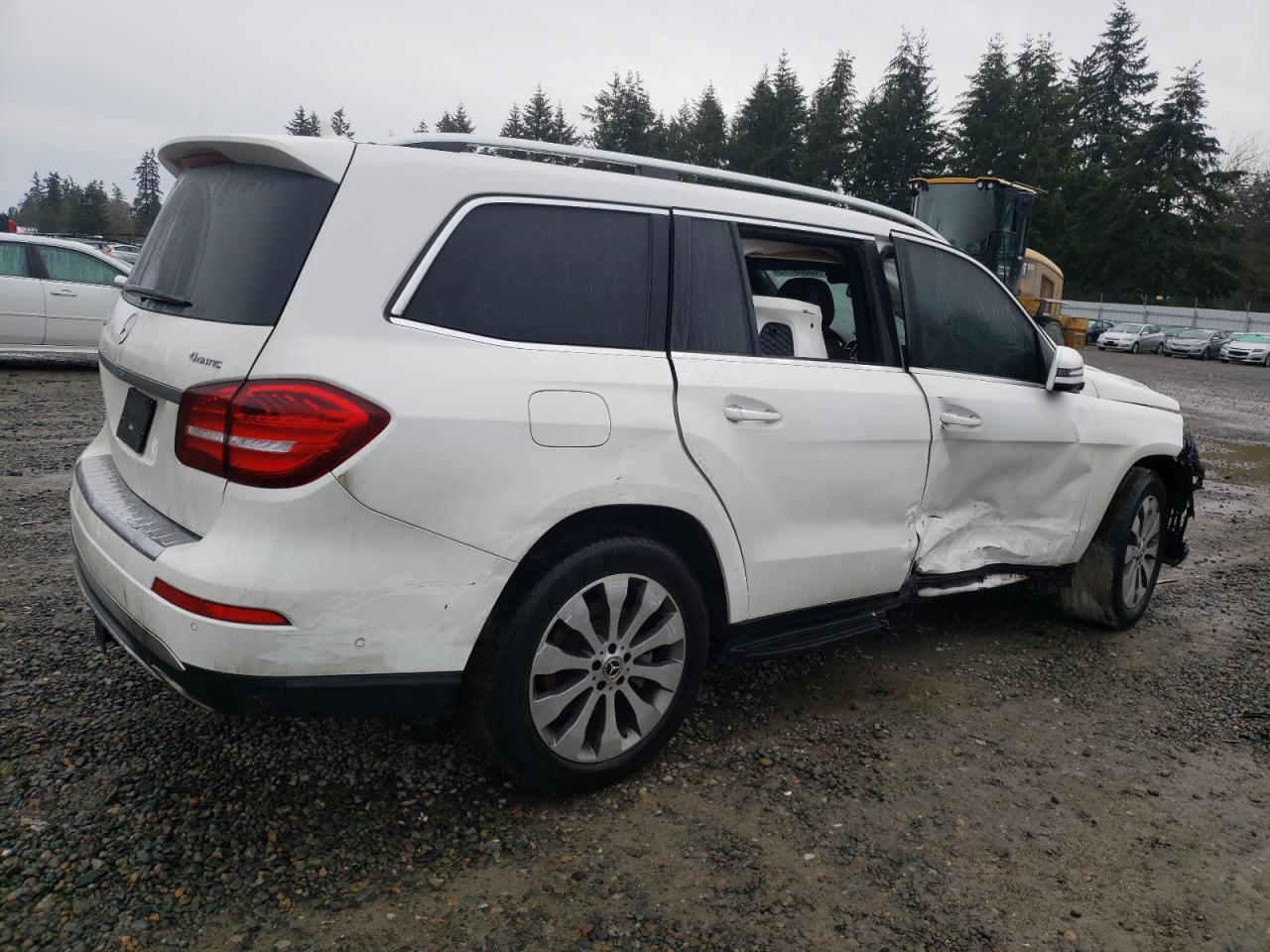 2018 Mercedes-Benz GLS-klasse VIN 4JGDF6EE8JB122274 Copart auction photo, front end / side damage thumbnail 3