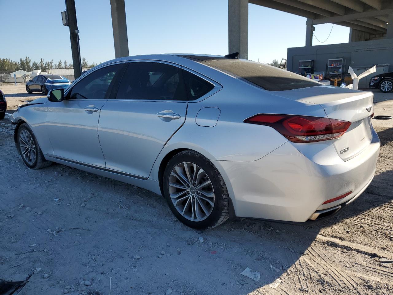 2015 Hyundai Genesis VIN KMHGN4JE3FU054682 Copart auction photo, front end / minor dent/scratches damage thumbnail 2
