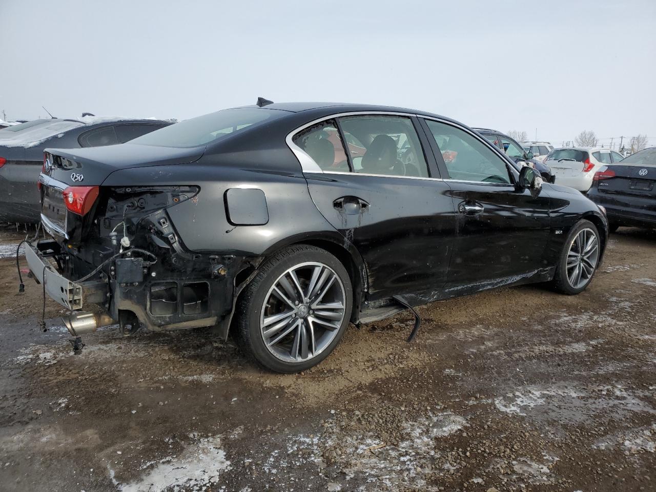 2017 Infiniti Q50 VIN JN1EV7AR9HM836264 Copart auction photo, burn / rear end damage thumbnail 3