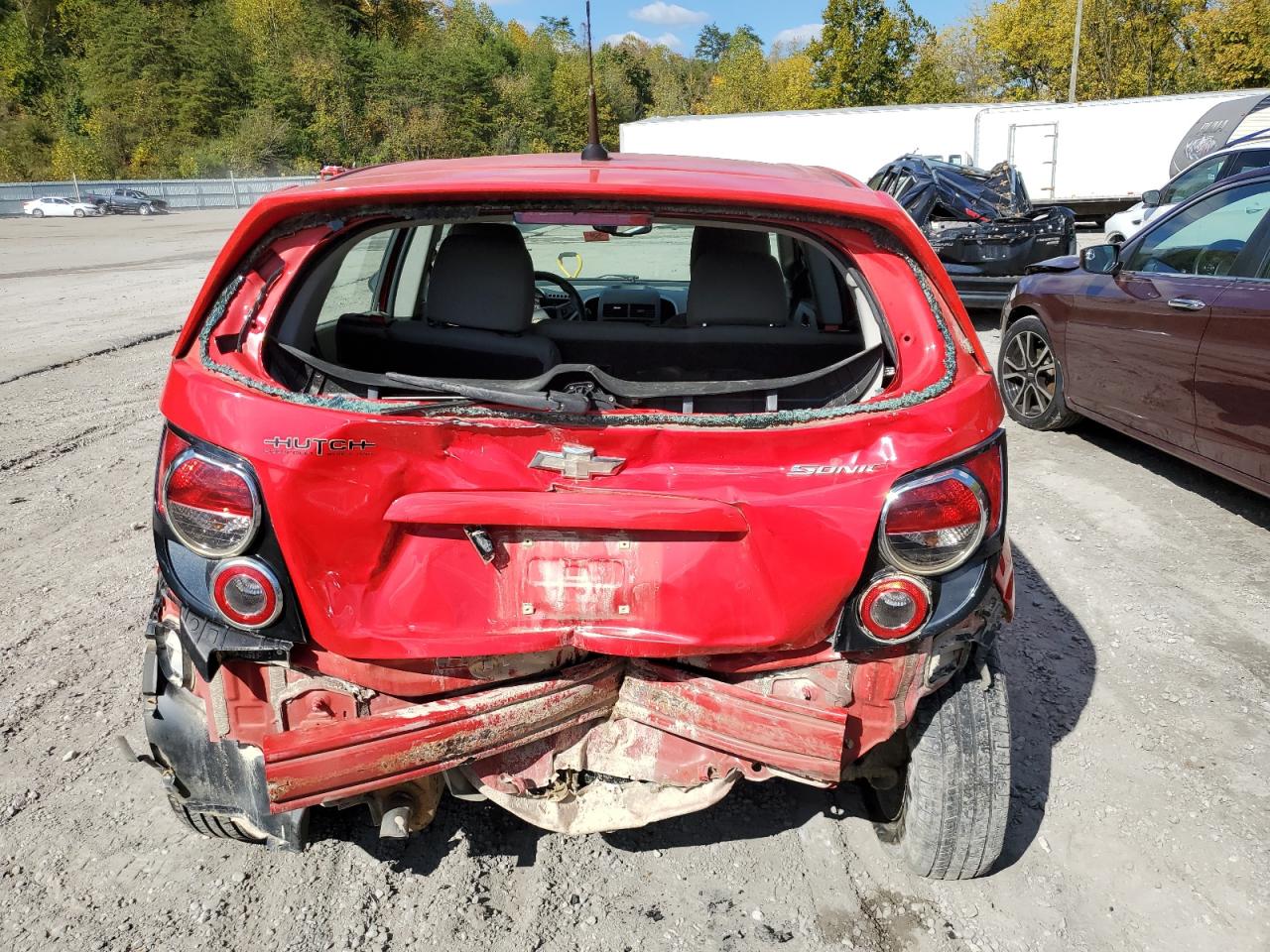 2014 Chevrolet Sonic VIN 1G1JB6SH9E4234179 Copart auction photo, rear end damage thumbnail 6