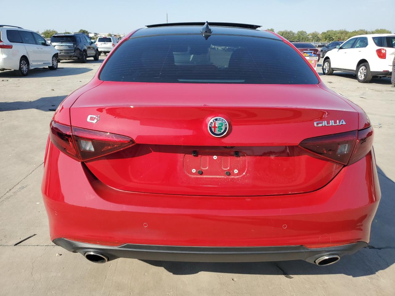2020 Alfa Romeo Giulia VIN ZARFANBN4L7638623 Copart auction photo, front end damage thumbnail 6