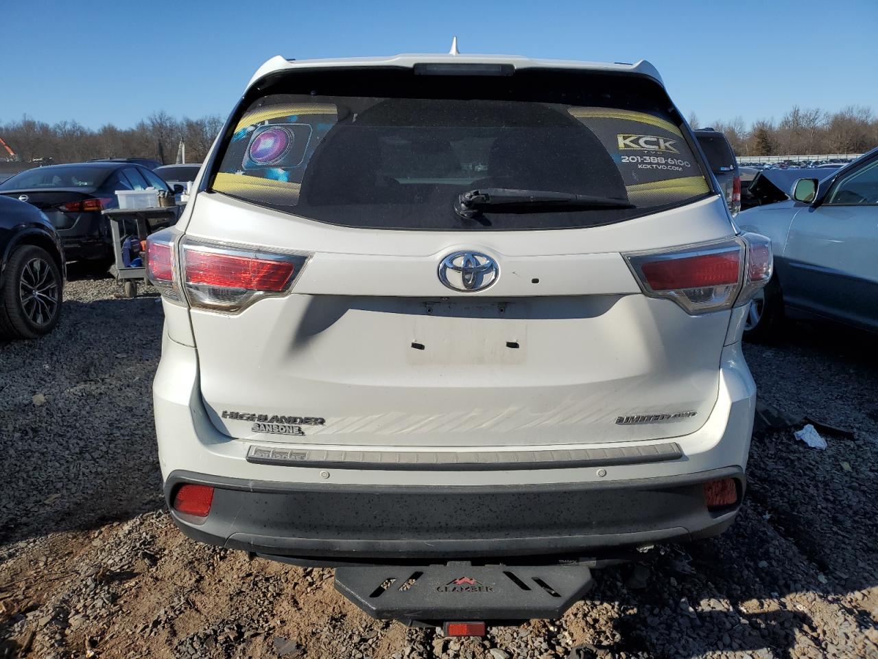 2014 Toyota Highlander VIN 5TDDKRFH7ES054655 Copart auction photo, frame damage / front end damage thumbnail 6