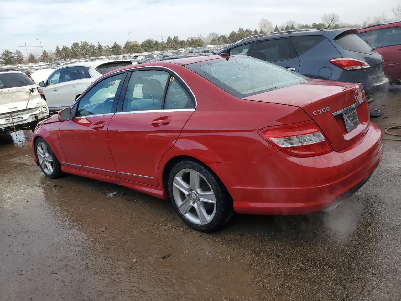 2010 Mercedes-Benz C-klasse VIN WDDGF8BB9AF428003 Copart auction photo, front end damage thumbnail 2