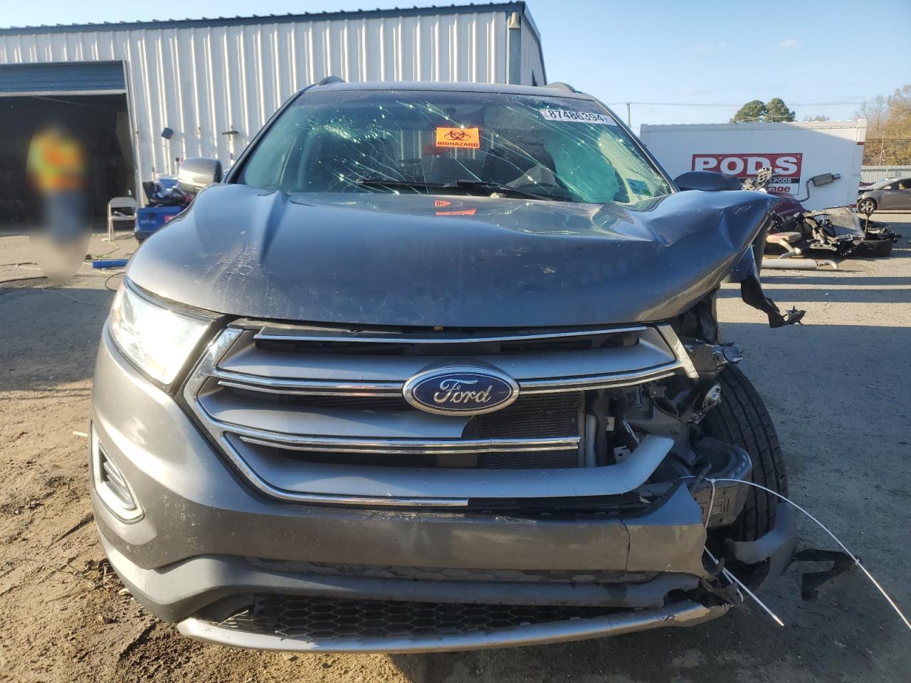 2015 Ford Edge VIN 2FMTK3J8XFBB15057 Copart auction photo, front end damage thumbnail 5