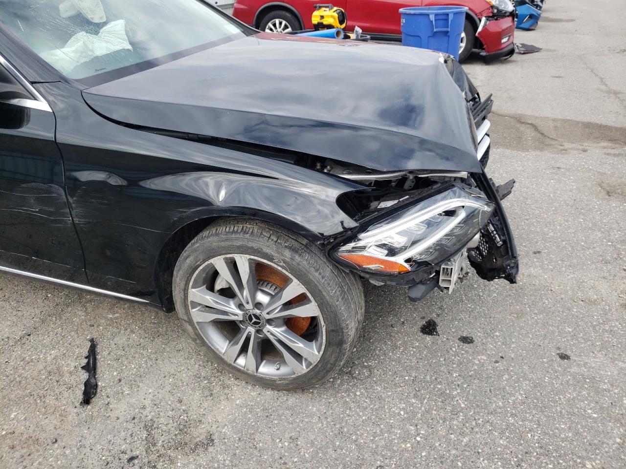 2019 Mercedes-Benz C-klasse VIN WDDWF8EB3KR516553 Copart auction photo, front end damage thumbnail 14