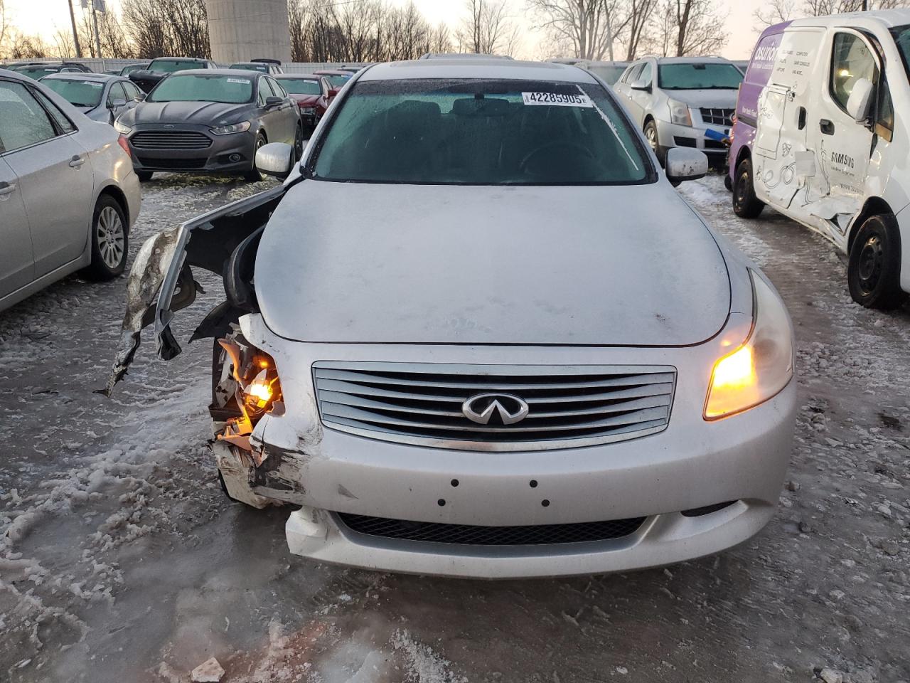 2008 Infiniti G VIN JNKBV61F98M259475 Copart auction photo, front end damage thumbnail 5
