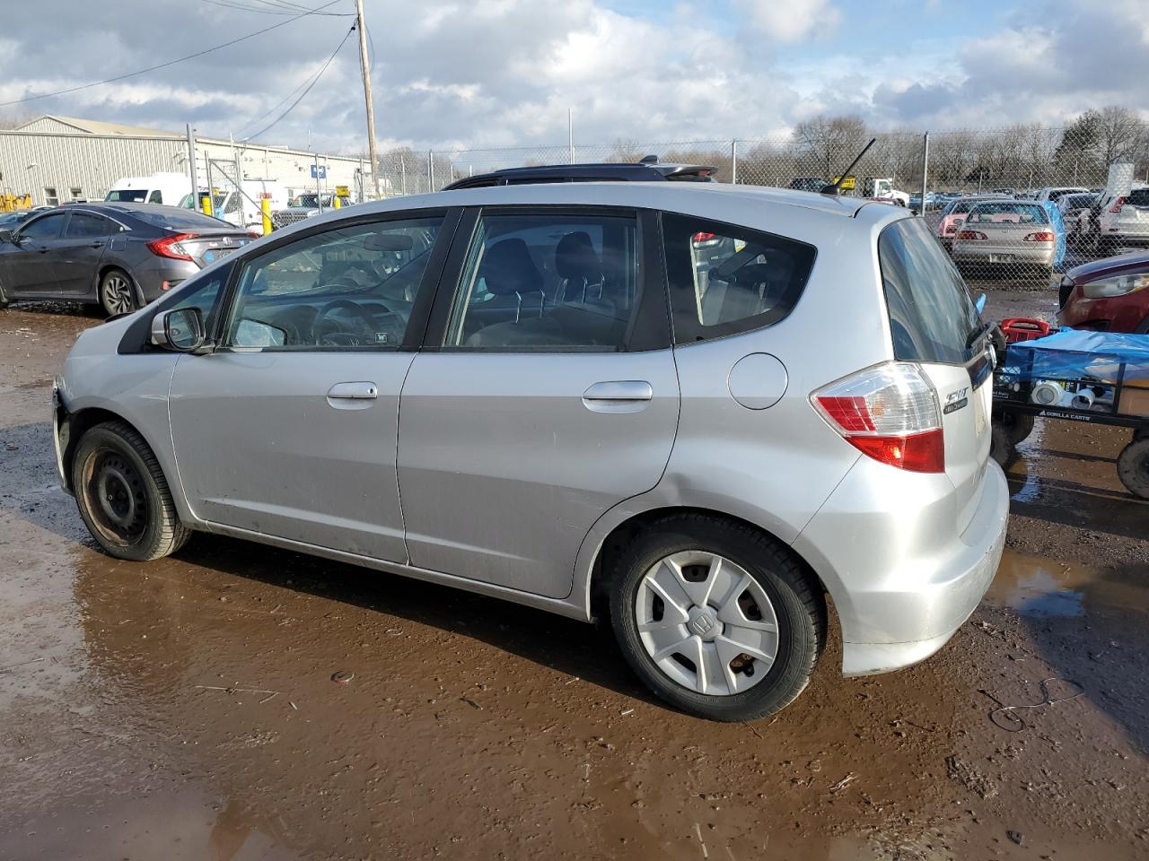 2012 Honda Fit VIN JHMGE8H33CC005286 Copart auction photo, front end / side damage thumbnail 2