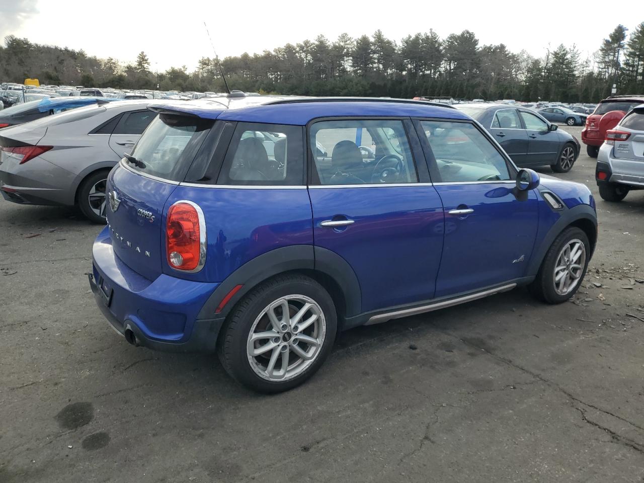 2015 MINI Cooper VIN WMWZC5C52FWP42972 Copart auction photo, side / rear end damage thumbnail 3