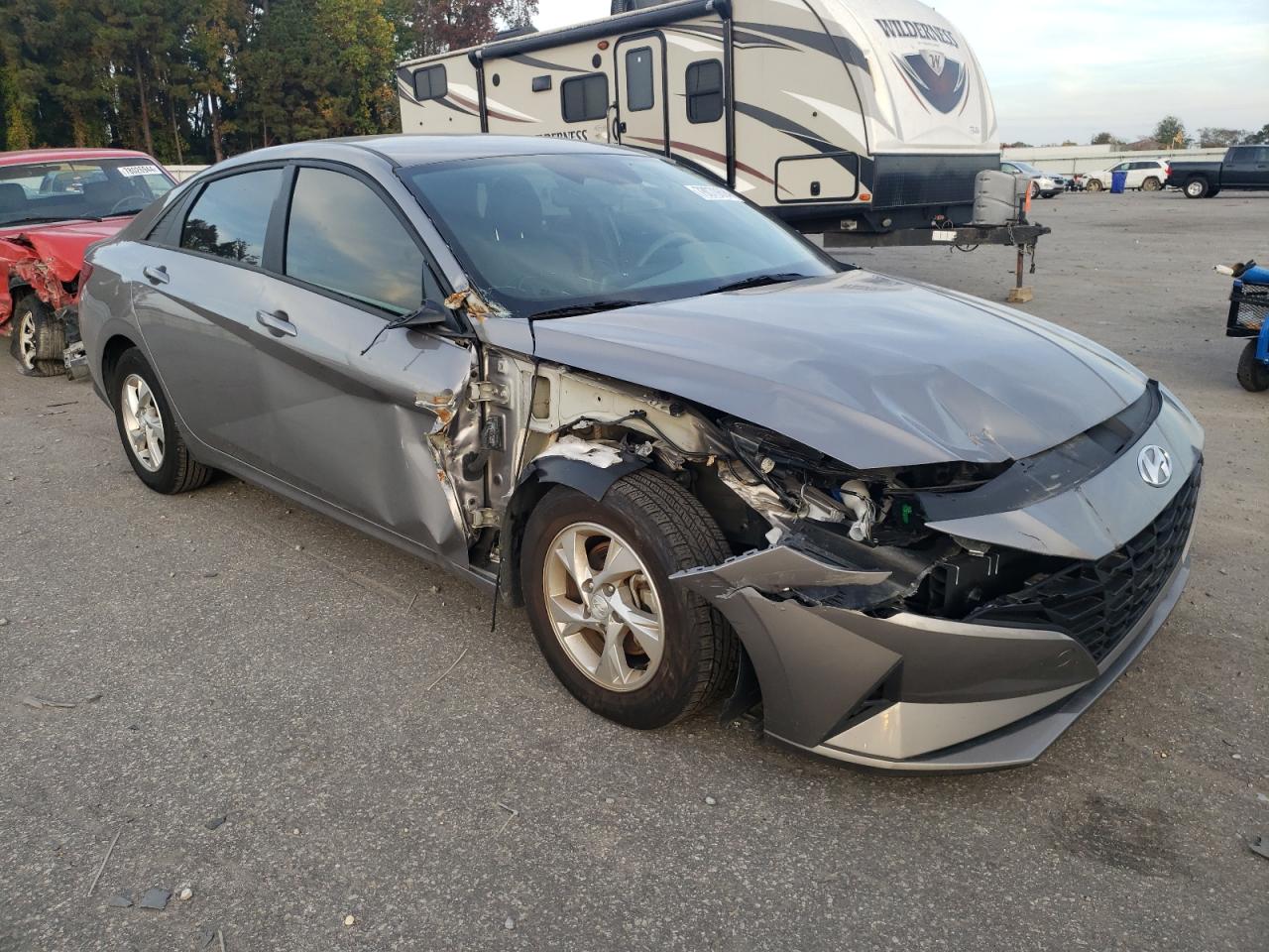 2022 Hyundai Elantra VIN KMHLL4AG3NU291631 Copart auction photo, front end / side damage thumbnail 4