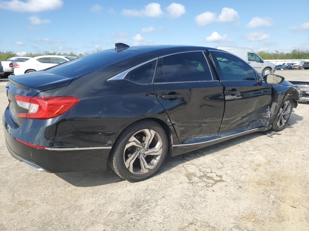 2018 Honda Accord VIN 1HGCV1F40JA005842 Copart auction photo, all over damage thumbnail 3