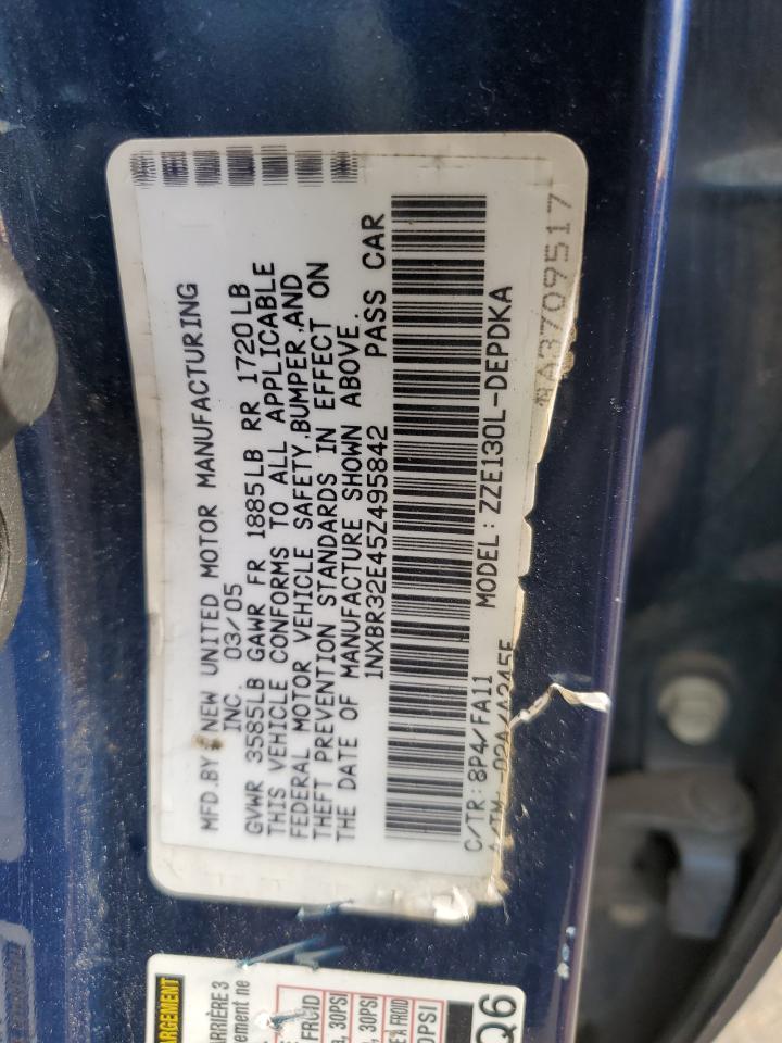 2005 Toyota Corolla VIN 1NXBR32E45Z495842 Copart auction photo, front end damage thumbnail 12