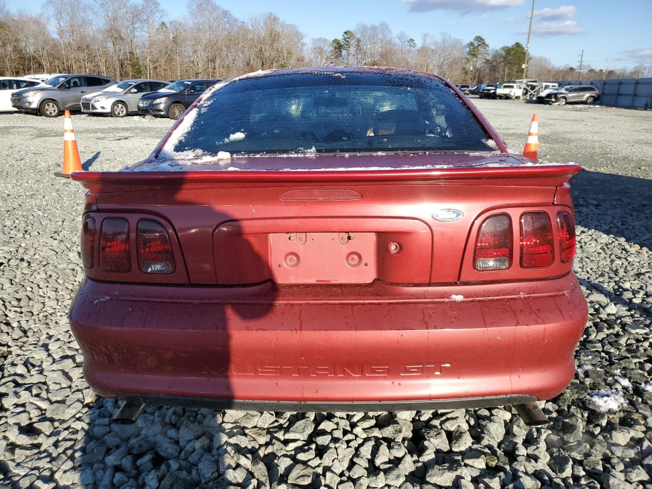 1996 Ford Mustang VIN 1FALP42X0TF168223 Copart auction photo, undercarriage / front end damage thumbnail 6