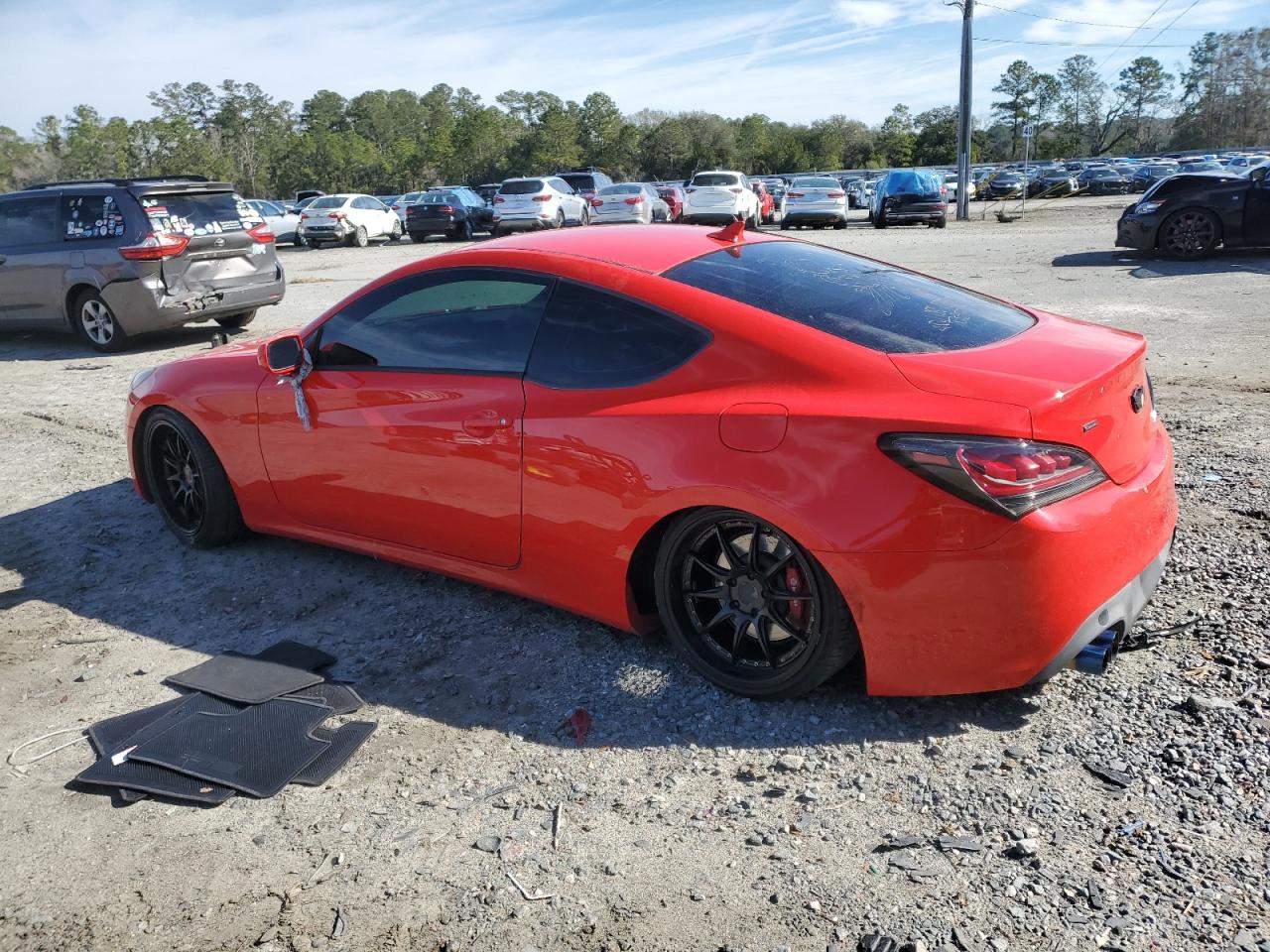 2013 Hyundai Genesis VIN KMHHT6KD1DU109932 Copart auction photo, side / rear end damage thumbnail 2