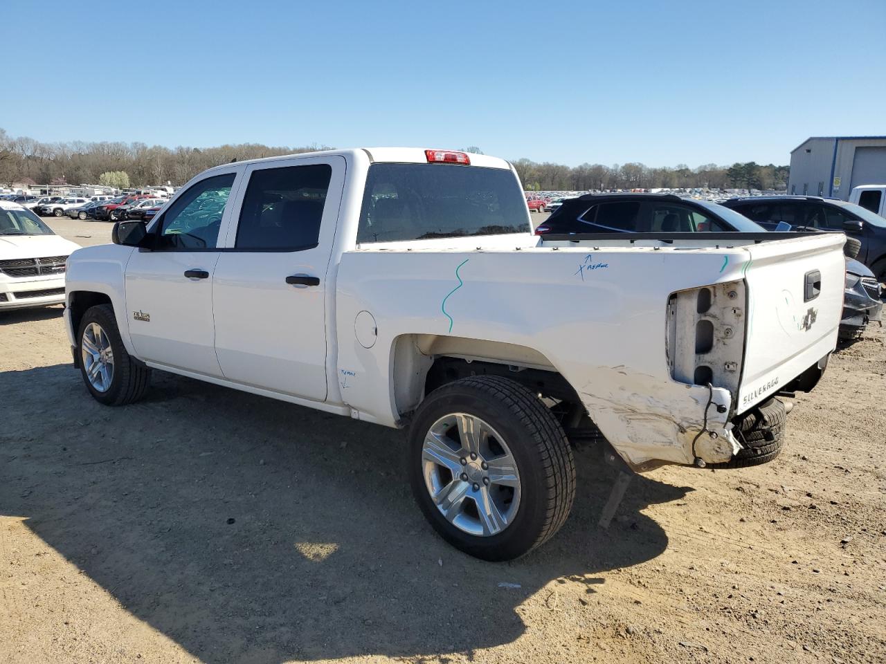 2018 Chevrolet Silverado VIN 3GCPCPECXJG410075 Copart auction photo, rear end / minor dent/scratches damage thumbnail 2