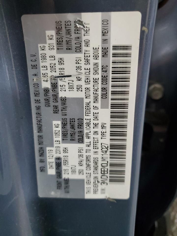 2020 Mazda CX-30 VIN 3MVDMBEM0LM114027 Copart auction photo, rear end / front end damage thumbnail 15