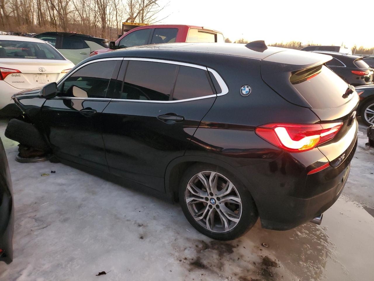 2018 BMW X2 VIN WBXYJ3C31JEJ84900 Copart auction photo, undercarriage / front end damage thumbnail 2
