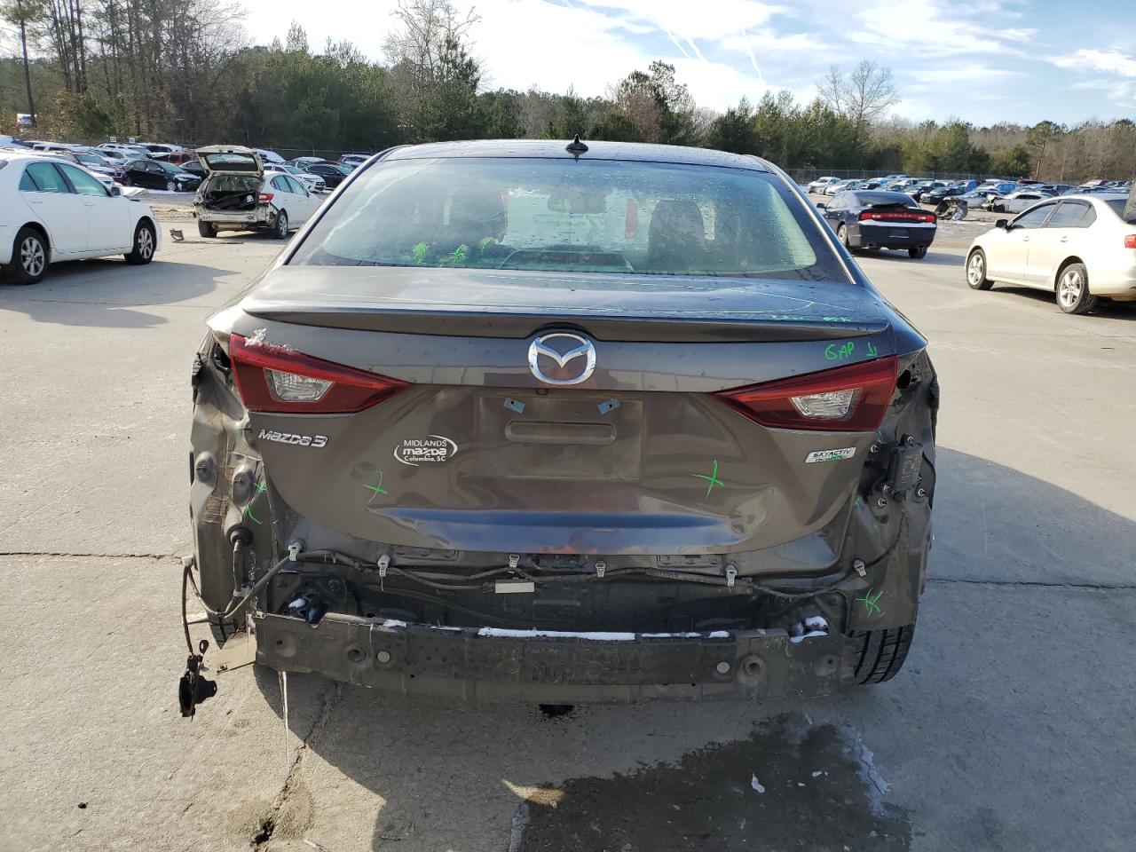 2018 Mazda 3 VIN 3MZBN1W36JM166875 Copart auction photo, all over damage thumbnail 6