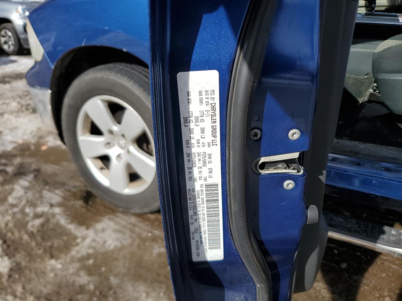 2011 Dodge RAM VIN 1D7RV1GT4BS619065 Copart auction photo, rear end / minor dent/scratches damage thumbnail 12