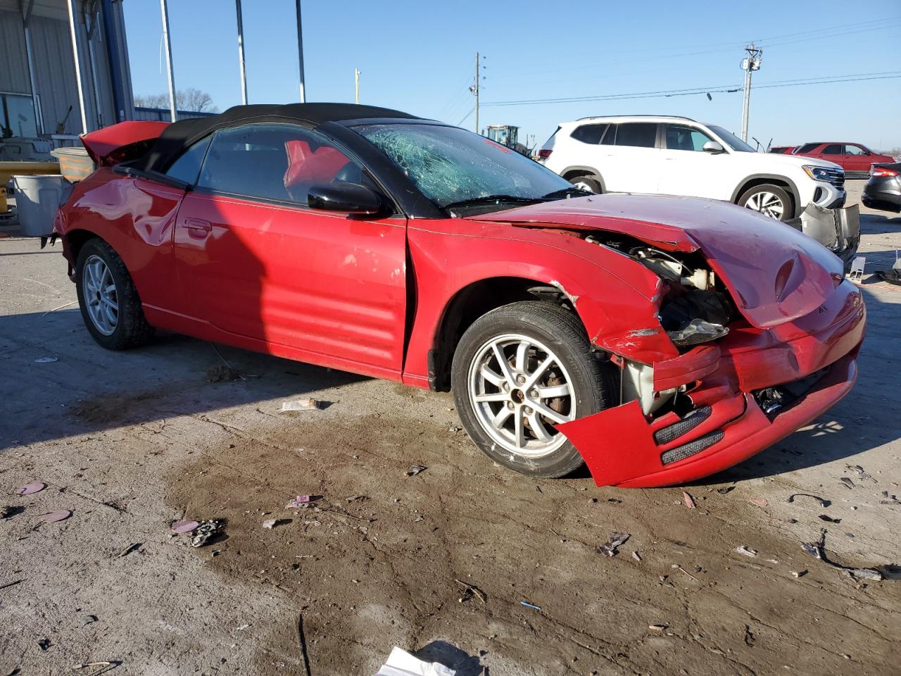 2001 Mitsubishi Eclipse VIN 4A3AE45G61E185675 Copart auction photo, front end / rear end damage thumbnail 4