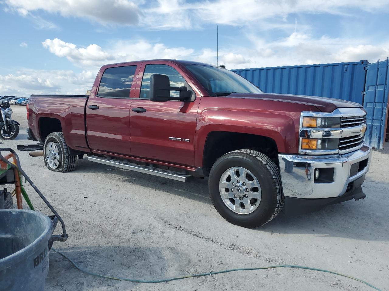 2015 Chevrolet Silverado VIN 1GC1KVEG3FF172398 Copart auction photo, side / rear end damage thumbnail 4