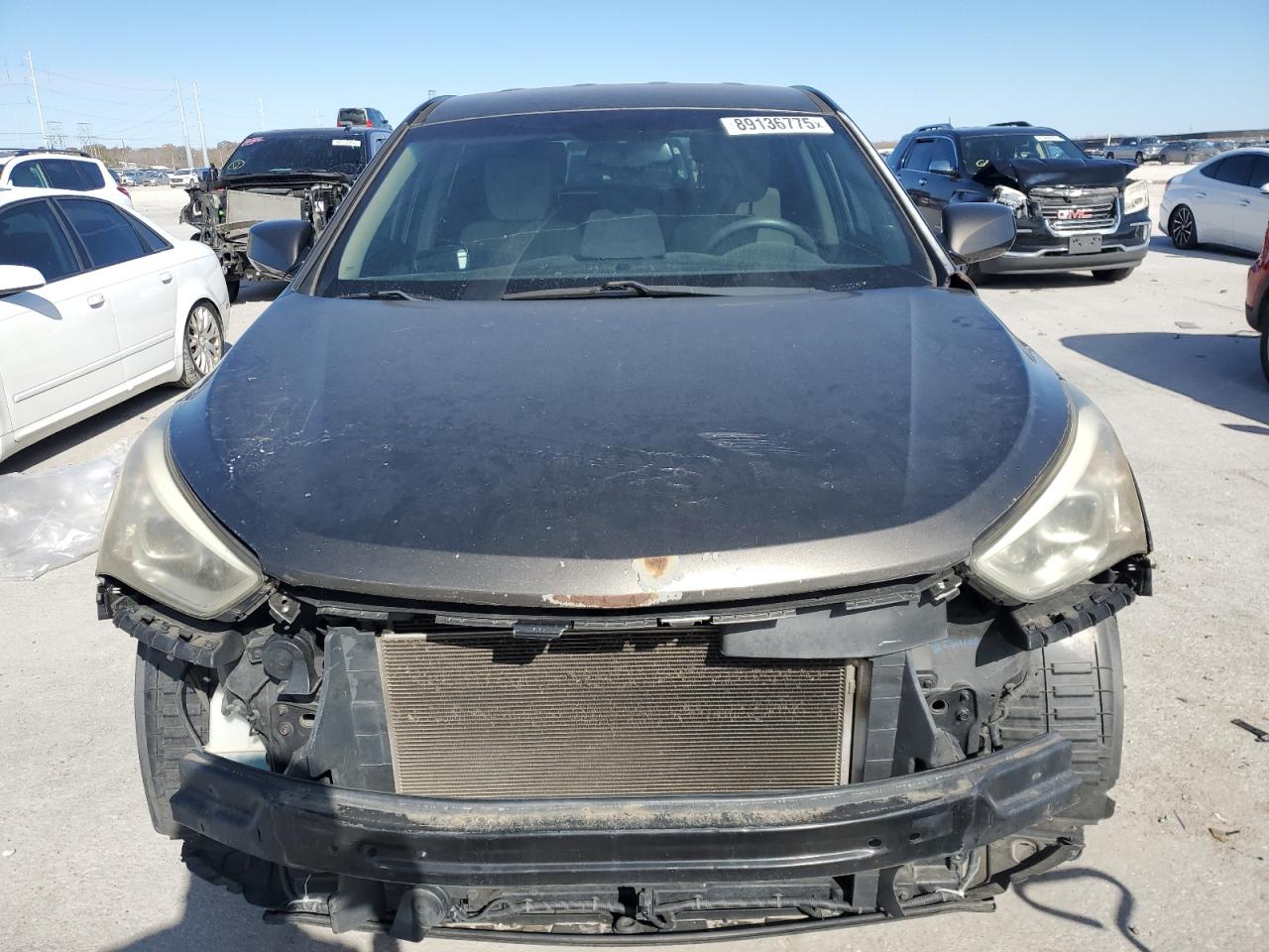 2014 Hyundai Santa Fe VIN 5XYZT3LB8EG166278 Copart auction photo, front end damage thumbnail 5