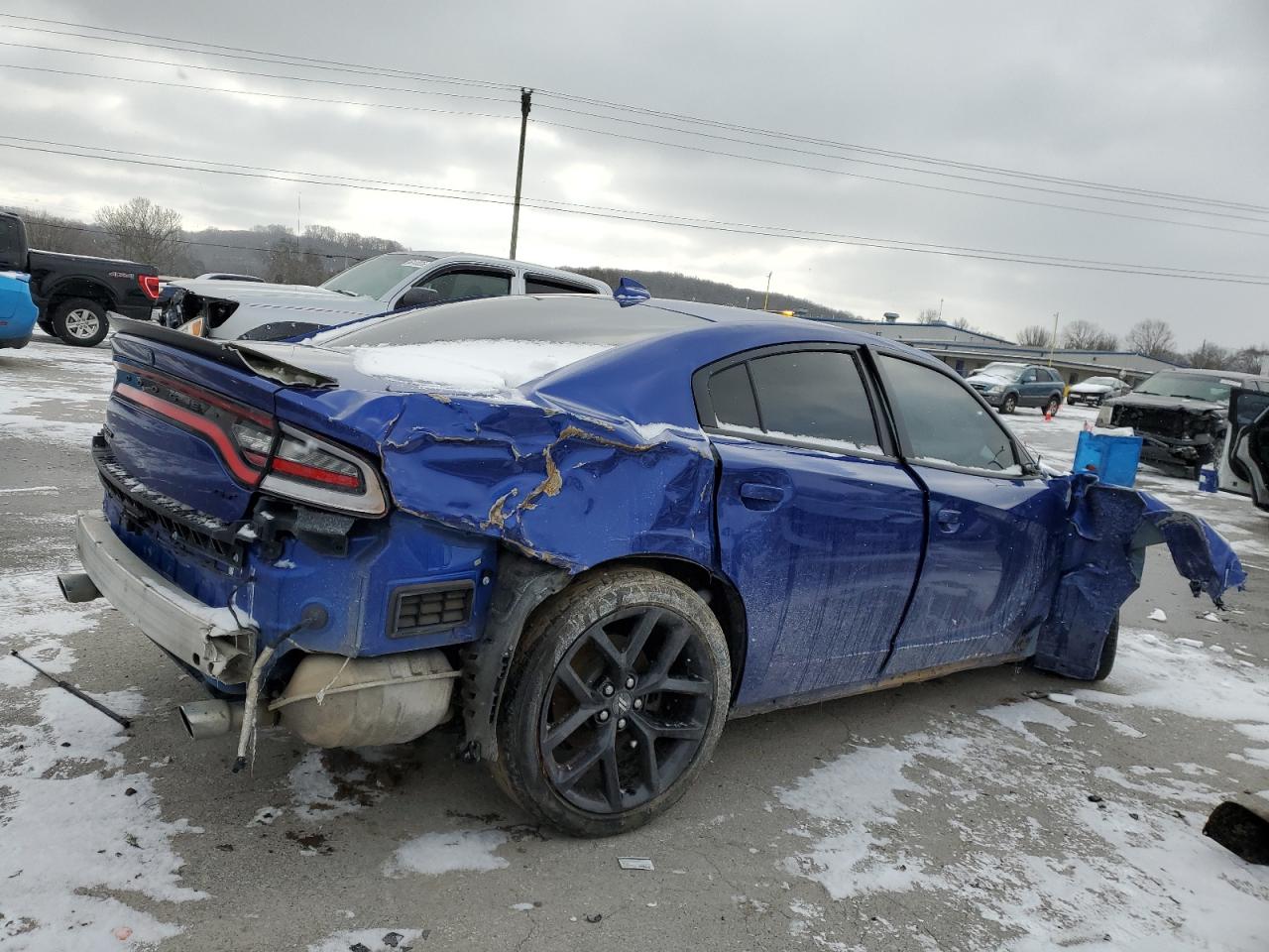 2020 Dodge Charger VIN 2C3CDXHG2LH157688 Copart auction photo, front end / rear end damage thumbnail 3