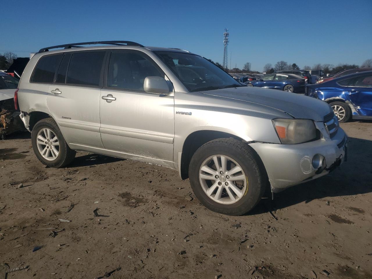 2007 Toyota Highlander VIN JTEEW21A170047969 Copart auction photo, front end / rear end damage thumbnail 4