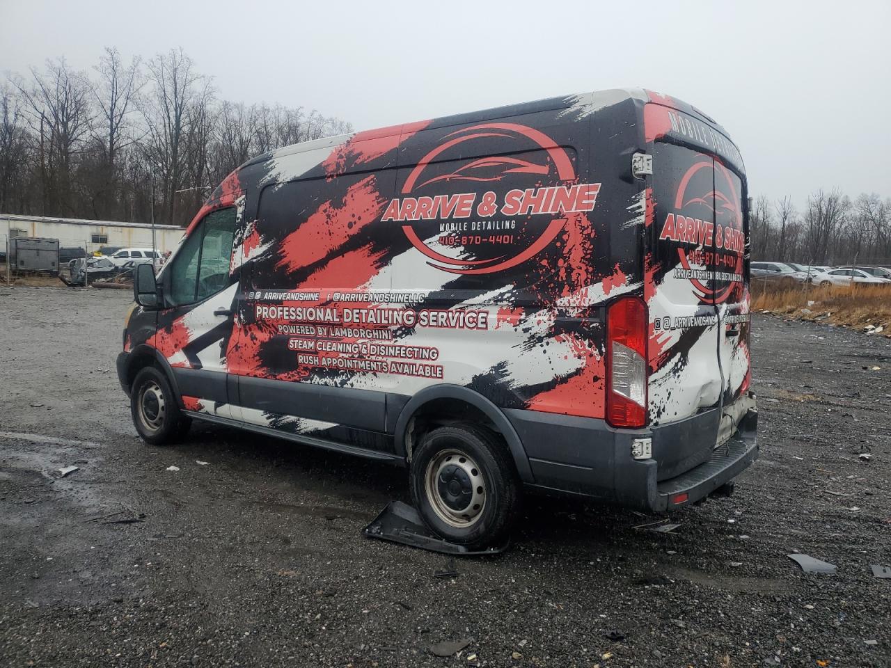 2017 Ford Transit VIN 1FTYR1CMXHKB34060 Copart auction photo, side damage thumbnail 2