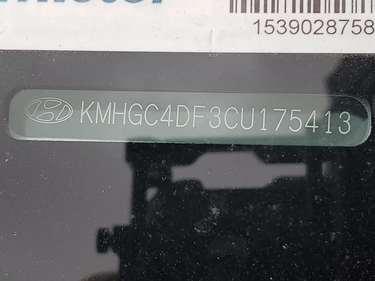 2012 Hyundai Genesis VIN KMHGC4DF3CU175413 Copart auction photo, side damage thumbnail 12