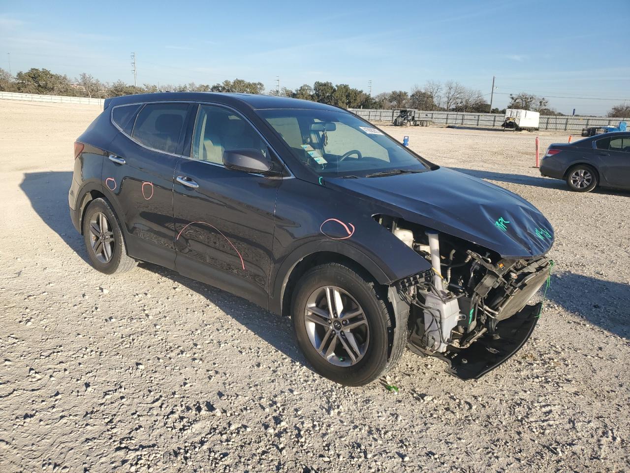 2017 Hyundai Santa Fe VIN 5XYZT3LB7HG450506 Copart auction photo, front end / minor dent/scratches damage thumbnail 4