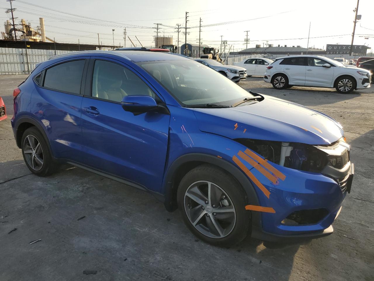 2021 Honda HR-V VIN 3CZRU5H59MM733329 Copart auction photo, front end damage thumbnail 4