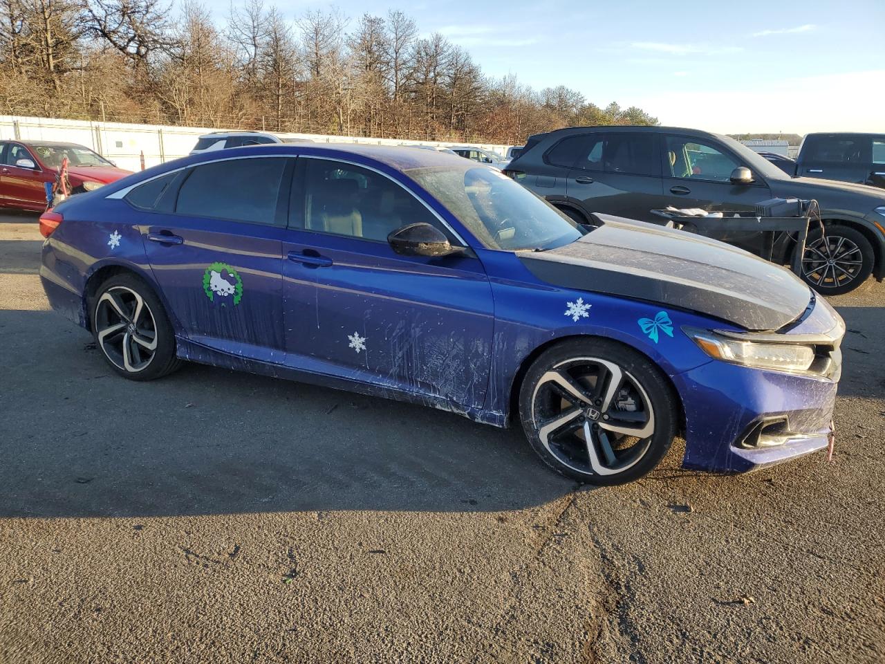 2022 Honda Accord VIN 1HGCV1F32NA030982 Copart auction photo, front end / minor dent/scratches damage thumbnail 4