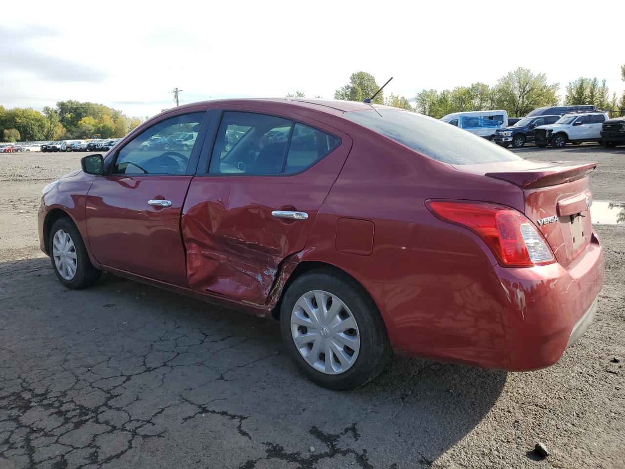 2019 Nissan Versa VIN 3N1CN7AP9KL835235 Copart auction photo, side damage thumbnail 2
