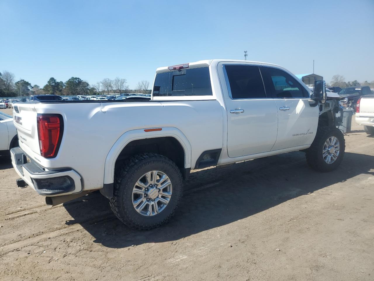 2021 GMC Sierra VIN 1GT49REY2MF123232 Copart auction photo, front end / side damage thumbnail 3