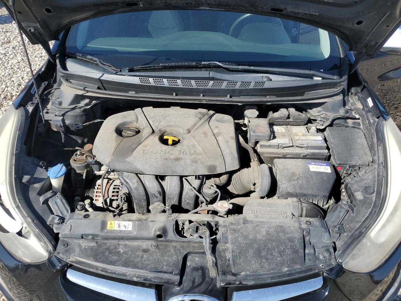 2014 Hyundai Elantra VIN KMHDH4AE4EU176704 Copart auction photo, front end damage thumbnail 11