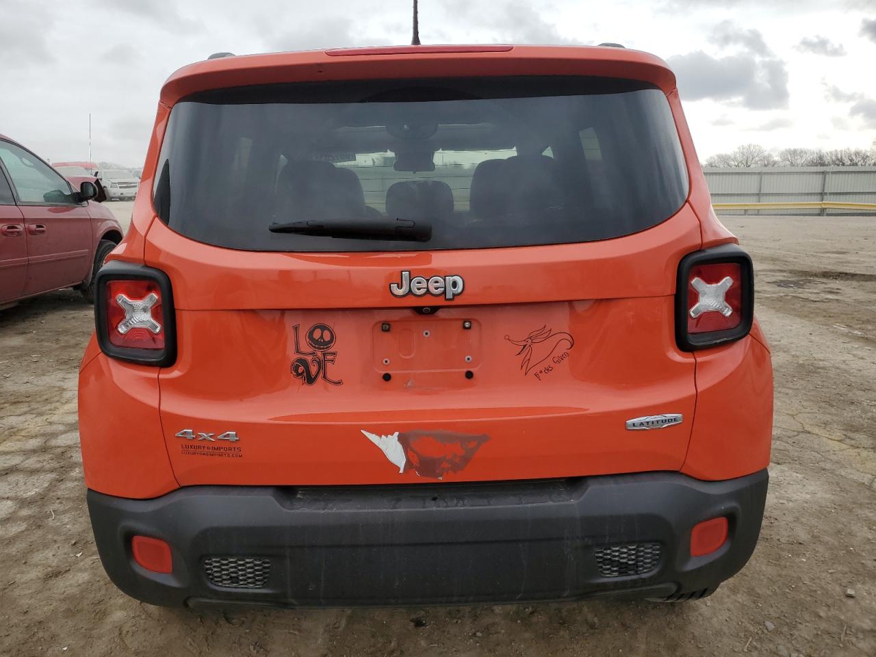 2016 Jeep Renegade VIN ZACCJBBT6GPE31976 Copart auction photo, all over / mechanical damage thumbnail 6