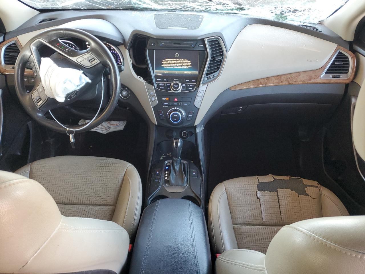 2014 Hyundai Santa Fe VIN 5XYZU3LB7EG217539 Copart auction photo, front end damage thumbnail 8