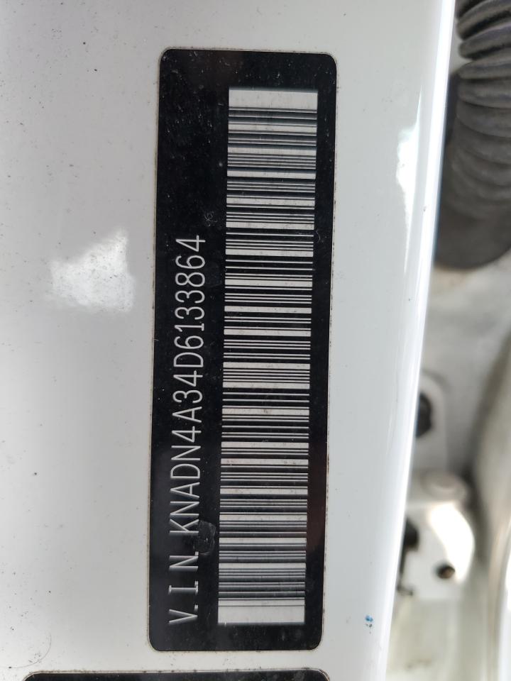 2013 KIA Rio VIN KNADN4A34D6133864 Copart auction photo, front end / vandalism damage thumbnail 12